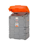 CEMO CUBE-Altöltank Outdor 1000 Liter, mit Klappdeckel, integrierter Einfültrichter mit Schmutzsieb,