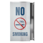 GlasFix Fahnenschild bestehend aus 2 Echtglas-Schildern und einem Edelstahlbügel