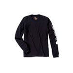 Carhartt Logo Long Sleeve schwarz mit Rundhalsausschnitt