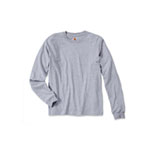 Carhartt Logo Long Sleeve grau mit Rundhalsausschnitt