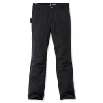 Carhartt Arbeitshose Rugged utility double front schwarz mit Werkzeug-Taschen, dreifache Hauptnähte