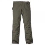 Carhartt Arbeitshose Rugged utility double front grün mit Werkzeug-Taschen, dreifache Hauptnähte