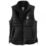 Carhartt Rain Defender Gilliam Stepp-Weste schwarz mit 2 Inne- und Außentaschen, Reißverschluss mit Kinnschutz
