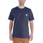 Carhartt Herren Workwear Pocket Shirt, navy Relaxed Fit und Brusttasche, kurzarm