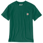 Carhartt Herren Workwear Pocket Shirt grün Relaxed Fit und Brusttasche, kurzarm