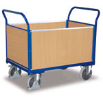 Transportwagen VARIOFIT Vierwandwagen mit pulverbeschichtet enzianblau,