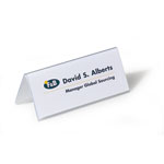 Durable Tischnamensschild Acryl Dachaufsteller beidseitig lesbar, auswechselbare Einsteckschilder