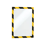 DURABLE Sichttafelsystem DURAFRAME Security A4, schwarz/gelb,