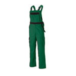 Dickies Workwear Industry 300 Latzhose grün-schwarz strapazierfähige Arbeitshose mit verstellbarem Bündchen