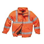 Dickies Workwear Warnschutz Bomberjacke orange hochsichtbar und mit wärmenden Innenfutter