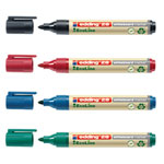Edding 28 EcoLine Whiteboardmarker, Kartonageset a 4 Stück, zum schreiben und markieren auf Whiteboards, geruchsarme Tinte,