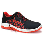 Elten Berufshalbschuh Lana schwarz rot low ESD O1 leicht und flexibler Damenschuh mit Fersendämpfung