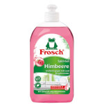 Frosch Himbeer Spül-Gel löst hartnäckige Verschmutzung und spendet frischen Duft