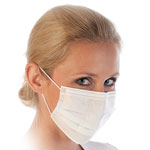 Franz Mensch Einweg-Mundschutz weiß 2-lagig mit Gummiband