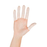 Franz Mensch Hygostar Einweg Nitril-Fingerlinge weiß sehr gutes Gefühl beim Tasten, puderfrei