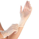 Einweg-Handschuhe aus Vinyl Einmalhandschuhe Ideal Light in weiß