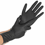 Franz Mensch Einweghandschuhe Power Grip schwarz besonders griffig und rutschfest dank Antirutsch-Struktur