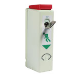 GfS Einhand (EH)-Türwächter mit Voralarm-Modul Gehäuse langnachleuchtend, mit Profilhalbzylinder,