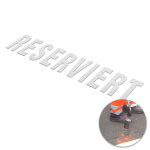 PREMARK thermoplastische Bodenmarkierung RESERVIERT Schriftzug, zur Kennzeichnung von Parkflächen
