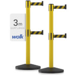 Sparset 2x Gurtpfosten für den Außenbereich Kunststoffpfosten mit zwei Gurten in verschiedenen Farben