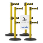 Sparset 4x Gurtpfosten für den Außenbereich Kunststoffpfosten mit zwei Gurten in verschiedenen Farben