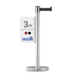 Gurtpfosten Edelstahl hochglanz poliert hochwertiger Metallpfosten, Gurt in verschiedenen Farben