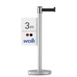 Gurtpfosten Edelstahl gebürstet hochwertiger Metallpfosten, Gurt in verschiedenen Farben