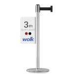 Gurtpfosten Edelstahl hochglanz poliert hochwertiger Metallpfosten, Gurt in verschiedenen Farben