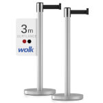 Sparset 2x Gurtpfosten Edelstahl gebürstet hochwertiger Metallpfosten, Gurt in verschiedenen Farben