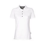 Hakro Damen Poloshirt Cotton-Tec weiß pflegeleicht und aus temperaturregulierenden Funktionsfasern