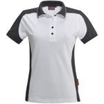 Berufsbekleidung Poloshirts HAKRO Damen-Poloshirt 'contrast performance', weiß,