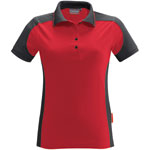 Berufsbekleidung Poloshirts HAKRO Damen-Poloshirt 'contrast performance', rot,