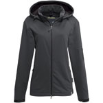 Hakro Damen-Softshell-Jacke Alberta anthrazit atmungsaktiv, wasserabweisend, winddicht, abnehmbare Kapuze