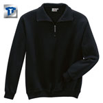 Hakro Zip-Sweatshirt schwarz aus strapazierfähigem Mischgewebe