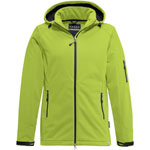 Hakro Herren-Softshell-Jacke Ontario kiwi atmungsaktiv, wasserabweisend, winddicht, abnehmbare Kapuze
