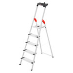 Hailo L80 ComfortLine Aluminium Sicherheitsstehleiter 5 Stufen, Arbeitshöhe: max. 307 cm