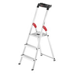 Hailo L60 StandardLine Aluminium Sicherheitsstehleiter 3 Stufen, Arbeitshöhe: max. 263 cm