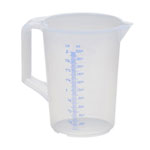 Hünersdorff Messkanne mit zwei Skalen bruchsicher und lebensmittelbeständig