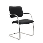 Hammerbacher Besucherstuhl Freischwinger 2 Stk mit integrierten Armlehnen und Kunststoffabdeckung am Rücken