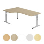 Hammerbacher Winkeltisch O-Serie 200x120 90° höheneinstellbar mit Rasterung 1 cm