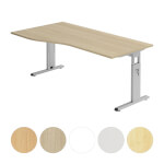 Hammerbacher Schreibtisch O-Serie 180x100/80 höheneinstellbar mit Rasterung 1 cm
