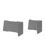 Hammerbacher Akustik-Einhausung 2-seitig zum Aufstellen auf die Tischplatte