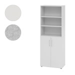 Hammerbacher Kombischrank Advanced 9 mit Bügelgriff 6 Ordnerhöhen und 3 mit Türen