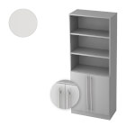 Hammerbacher Kombischrank Solid mit Relinggriff 5 Ordnerhöhen und 2 mit Türen