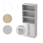 Hammerbacher Kombischrank Solid mit Chromgriff 5 Ordnerhöhen und 2 mit Türen