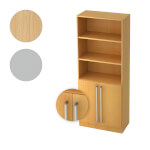 Hammerbacher Kombischrank Solid mit Chromgriff 5 Ordnerhöhen und 2 mit Türen