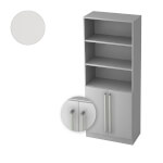 Hammerbacher Kombischrank Solid mit Chromgriff 5 Ordnerhöhen und 2 mit Türen