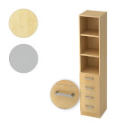 Hammerbacher Kombischrank Solid mit Chromgriff 5 Ordnerhöhen und 4 Schubladen