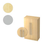 Hammerbacher Schrank Solid mit Relinggriff 3 Ordnerhöhen und Türen