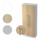 Hammerbacher Schrank Solid mit Chromgriff 5 Ordnerhöhen und Türen